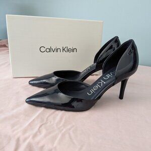 Calvin Klein Luxurious Dress Shoes Navy Patent Leather